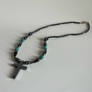 native american-made cross necklace